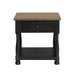 Neue Mills End Table - Weathered Black/Brown