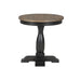 Neue Mills Round End Table - Weathered Black/Brown
