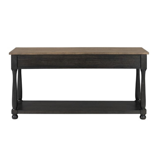 Neue Mills Sofa Table - Weathered Black/Brown