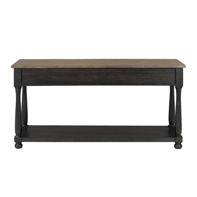 Neue Mills Sofa Table - Weathered Black/Brown