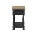 Neue Mills Chairside Table - Weathered Black/Brown