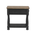 Neue Mills Chairside Table - Weathered Black/Brown