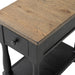 Neue Mills Chairside Table - Weathered Black/Brown