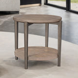 Roros Round End Table - Natural