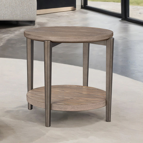 Roros Round End Table - Natural