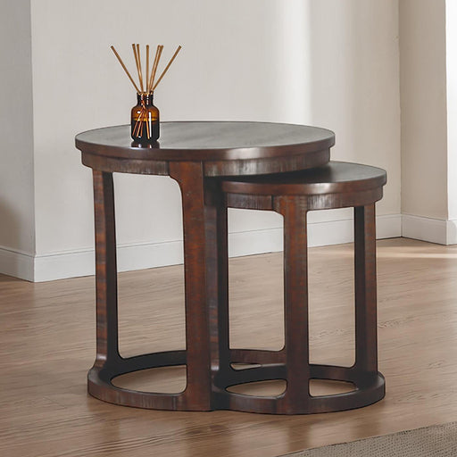 Hickory Nesting End Table - Distressed Espresso
