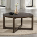 Vellara 42" Cocktail Table w/ Wood Top - Dark Walnut
