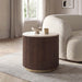 Virden Round End Table - Dark Brown/Light Beige / Round End Table (FM47000BG-ER-3A)