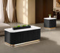 Virden Rectangle Cocktail Table - Black/White/Gold