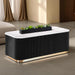 Virden Rectangle Cocktail Table - Black/White/Gold