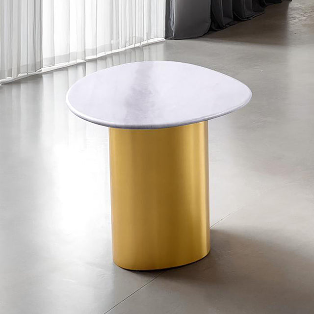 Northwich Side Table - White/Matte Gold