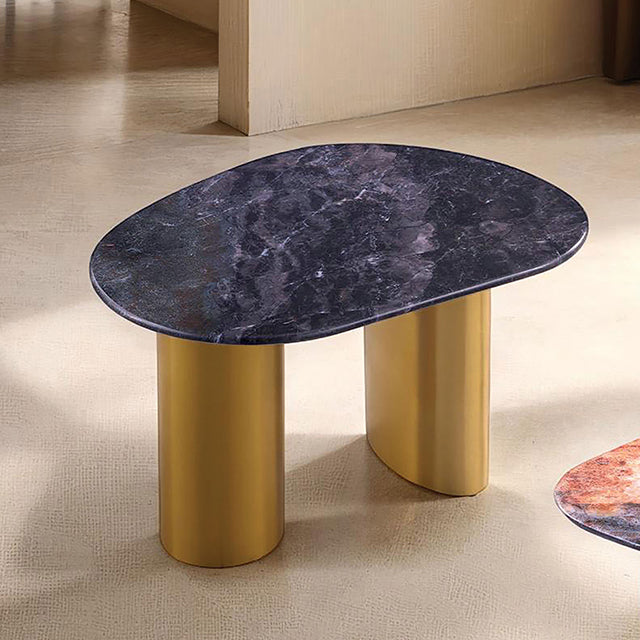 Northwich End Table - Black/Gray/Matte Gold