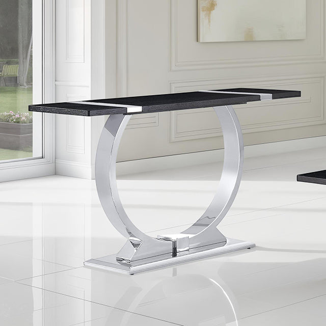 Horsham Sofa Table - Silver/Black