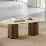Kyros Oval Coffee Table - Walnut