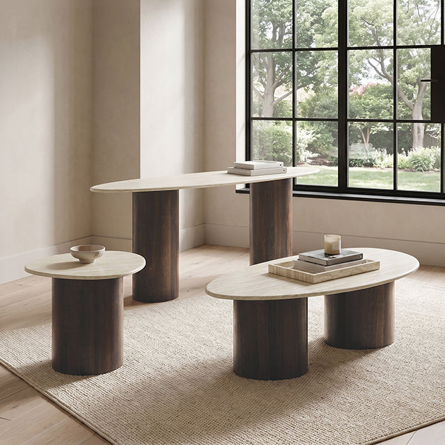 Nikos End Table - Dark Walnut