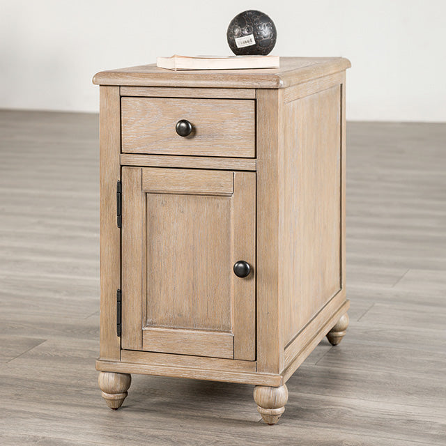Chesapeake Chairside Table - Light White Wash