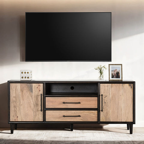 Mueble para TV Lakeside de 72" - lavado claro blanco