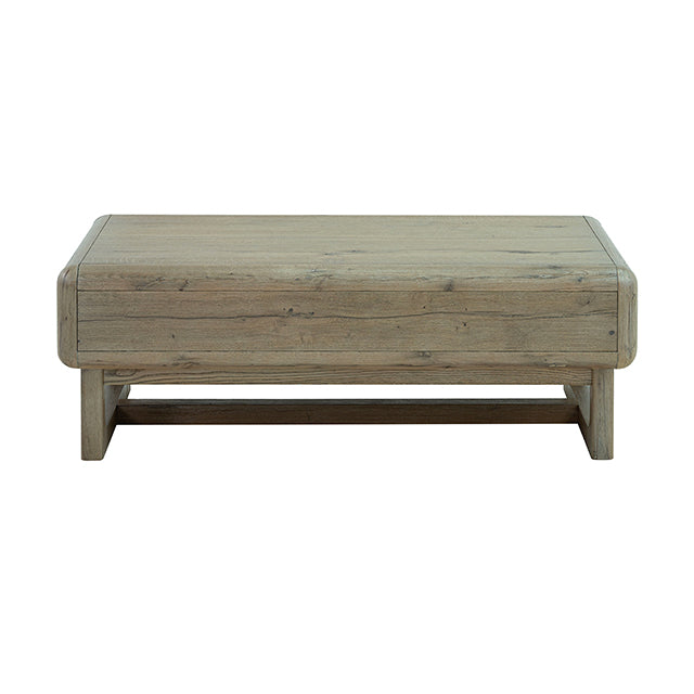 Solenne Arc Rect Cocktail Table - Knotty Grained Oak