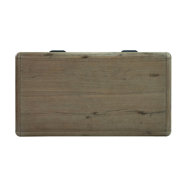 Solenne Arc Rect Cocktail Table - Knotty Grained Oak