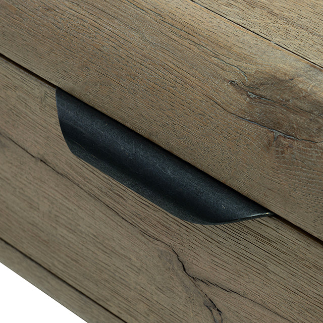 Solenne Arc Rect Cocktail Table - Knotty Grained Oak