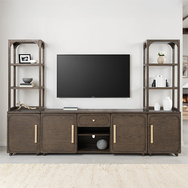 Vellara Entertainment Center - Dark Walnut