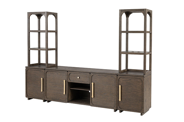 Vellara Entertainment Center - Dark Walnut