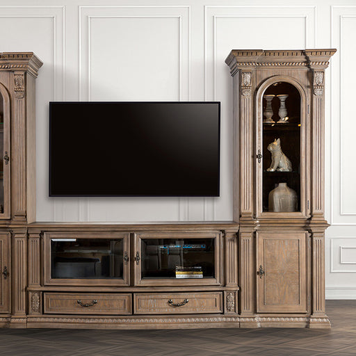 Seven Oaks Entertainment Center - Weathered Oak