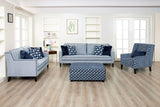 Colindale Ottoman - Gray/Blue