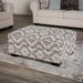 Queensbury Ottoman - White