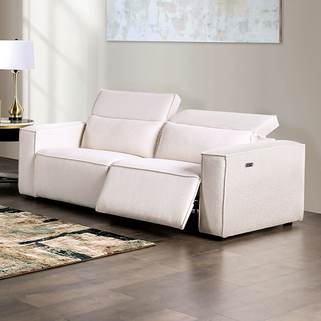Treharris Power Loveseat - White
