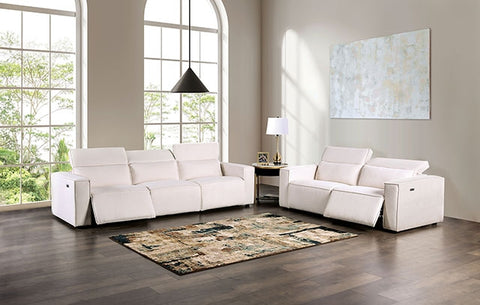 Loveseat eléctrico Treharris - blanco
