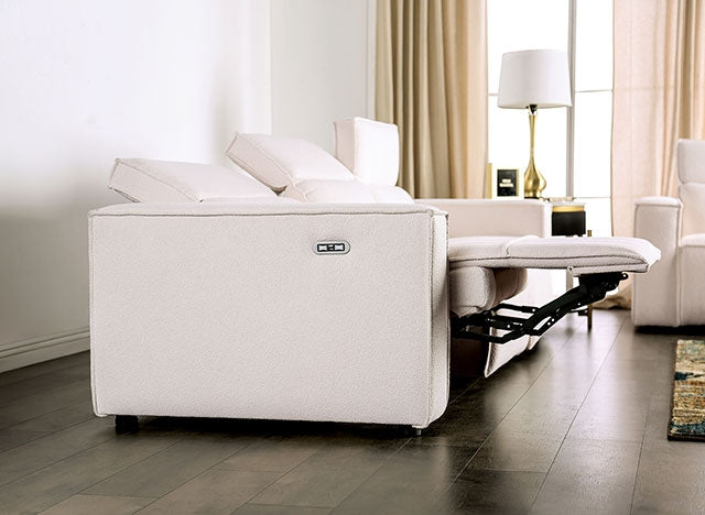 Treharris Power Sofa - White