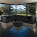 Nappi Large L-Sectional w/ Ottoman (Compressed Foam) - Black