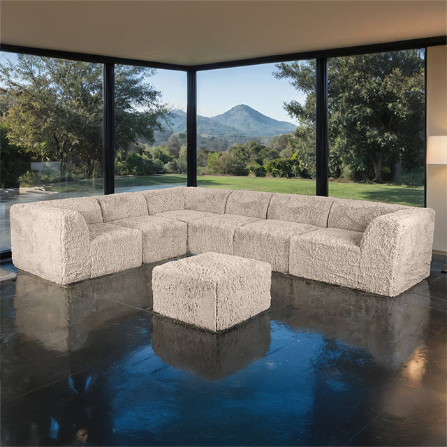 Nappi Large L-Sectional w/ Ottoman (Compressed Foam) - Taupe