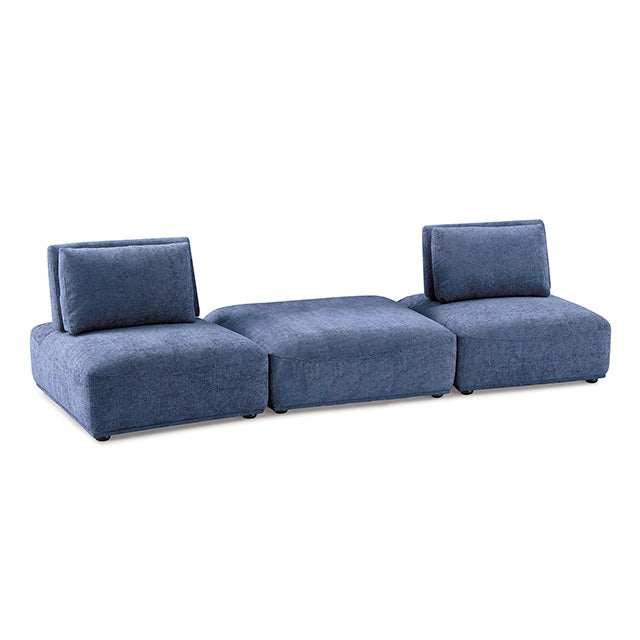 Stavanger 2-Seater w/ Square Ot - Blue