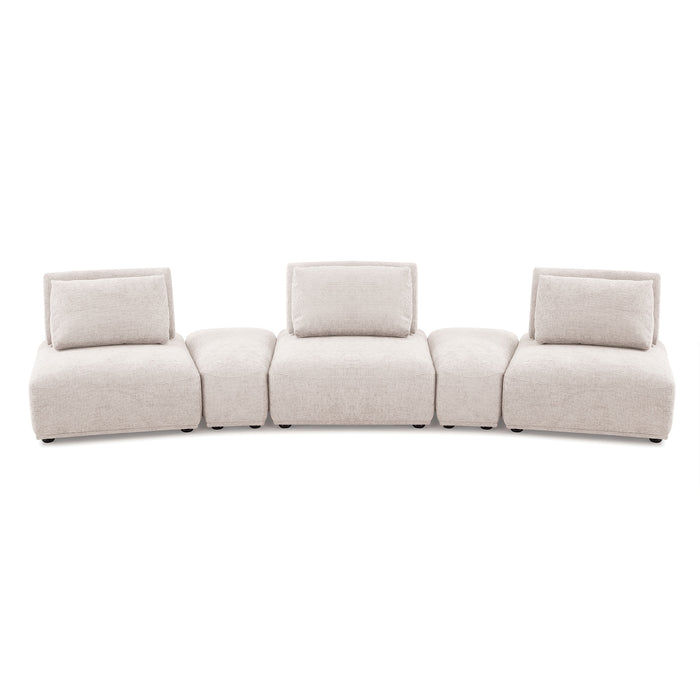 Stavanger Curved 3-Seater - Light Brown