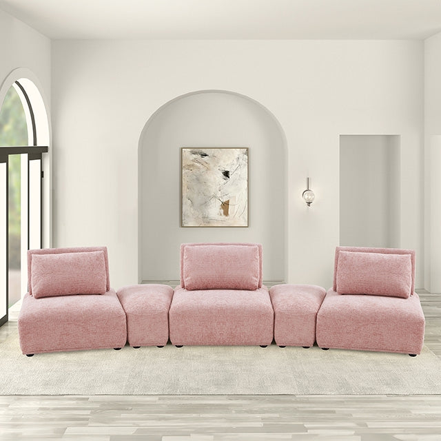 Stavanger Curved 3-Seater - Pink