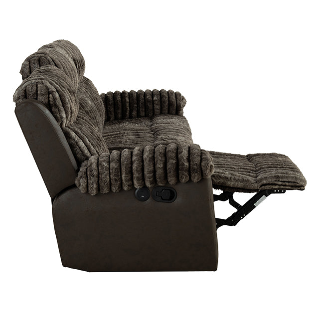 Dionysus Manual Reclining Sofa - Brown