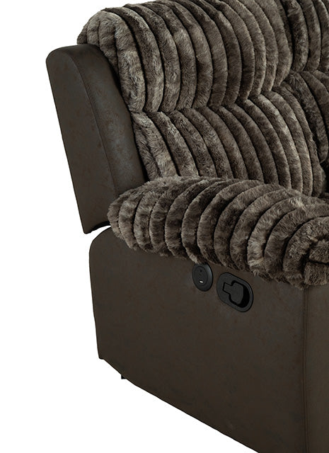 Dionysus Manual Reclining Sofa - Brown