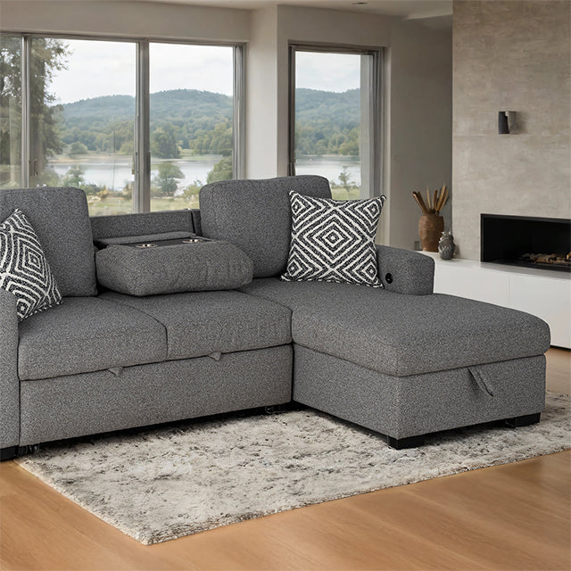 Chatham Sectional - Gray - Sectional (FM64005GY-SECT-R)
