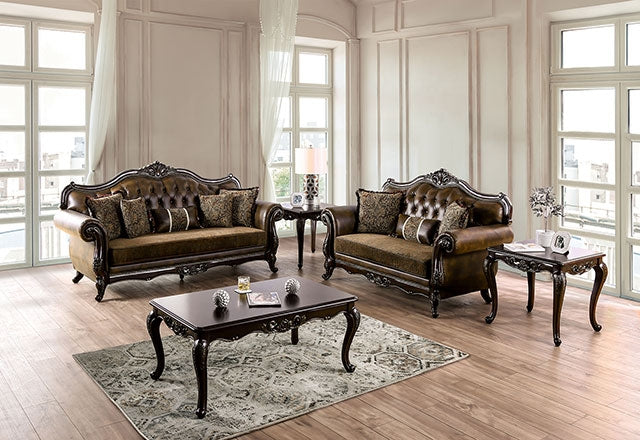 Ensenada Sofa - Dark Cherry/Brown