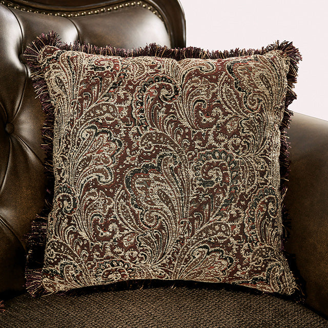 Ensenada Sofa - Dark Cherry/Brown