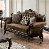 Ensenada Loveseat - Dark Cherry/Brown
