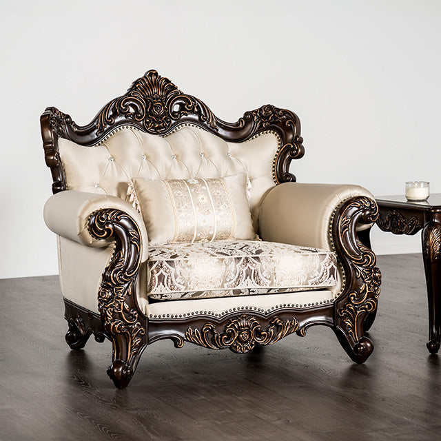 Palencia Chair - Dark Cherry/Beige