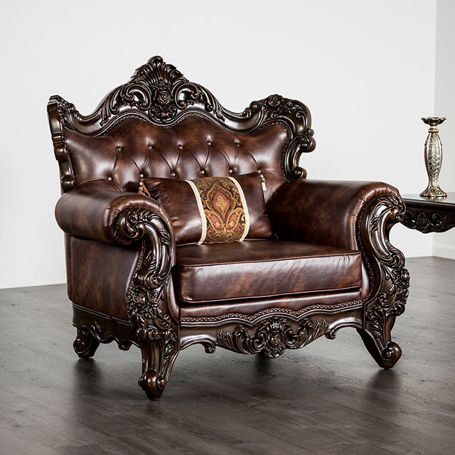 Palencia Chair - Dark Cherry/Brown