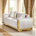 Valdosta Loveseat - Beige/Gold