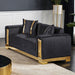 Valdosta Loveseat - Black/Gold