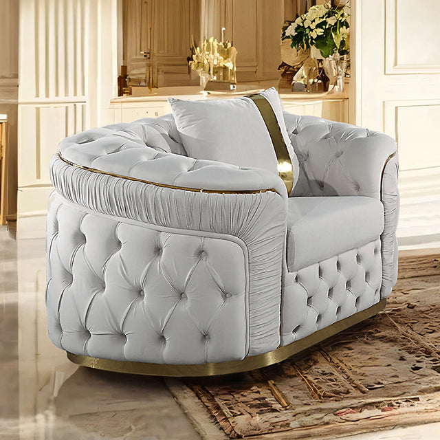 Adelpha Chair - Beige/Gold