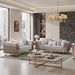 Thomasyn Sofa + Loveseat - Gold/Animal Print