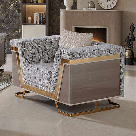 Thomasyn Chair - Gold/Animal Print